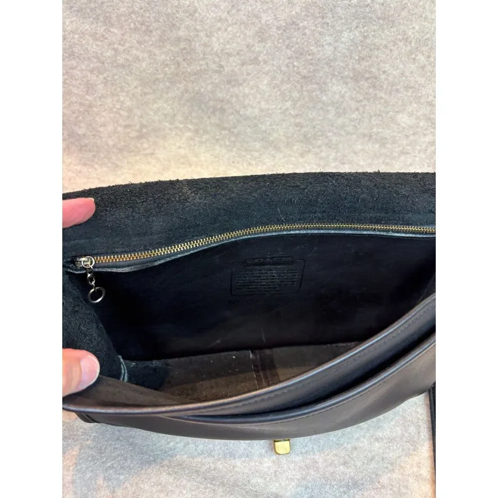 Vintage Pre-1994 Coach Black Leather Convertible Clutch